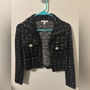 Sincerely Jules Black and White Tweed Blazer